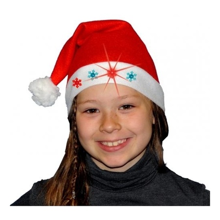 4x pieces Christmas hats for kids with lights