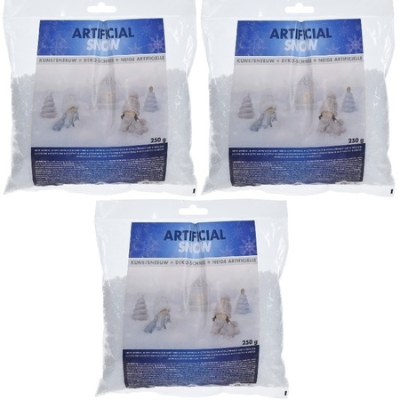 4x bags fake snow 250 gram