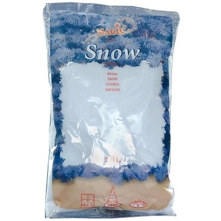 4x Bags of 4 ltr fake snowflakes