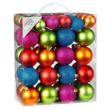 Kerstballen set kunststof 147-delig voor 180 cm boom gekleurd