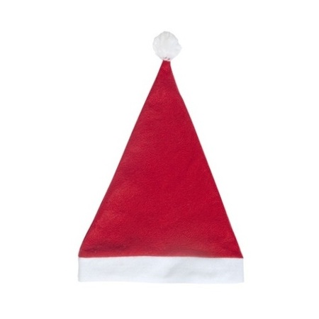 50x Red budget Santa hat for adults