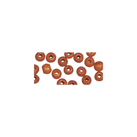 52x orange wooden beads 10 mm