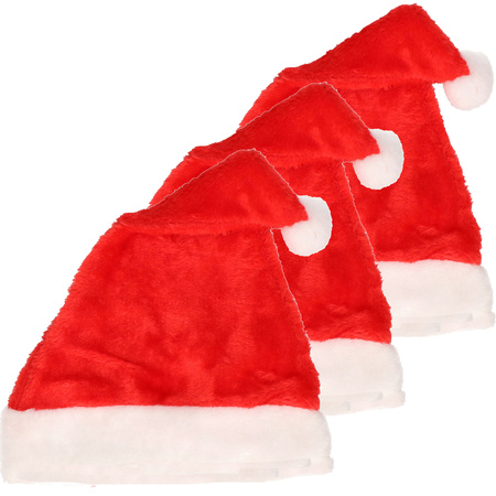 6 Santa hats fake fur of childeren 52 cm