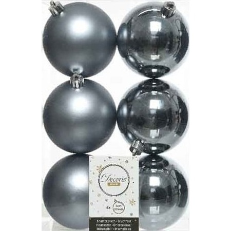 Christmas set 171-pcs for 210 cm tree silver-grey blue-dark blue