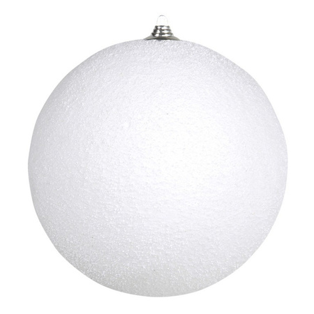 6x Large white decoration snowball/baubles 18 cm 