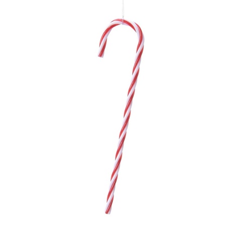 6x Christmas decorations candy canes 13 cm