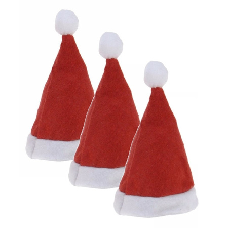 6x pieces mini christmas hats on clip