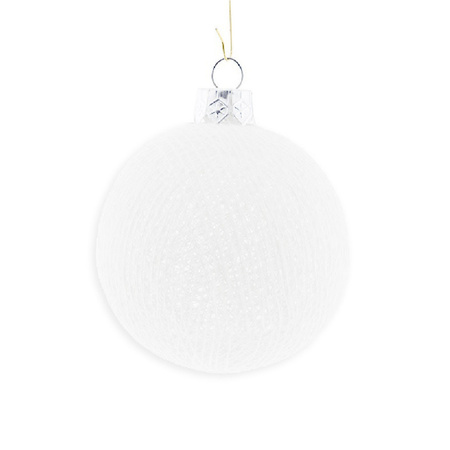 6x White Cotton Balls christmasballs 6,5 cm christmastree decoration