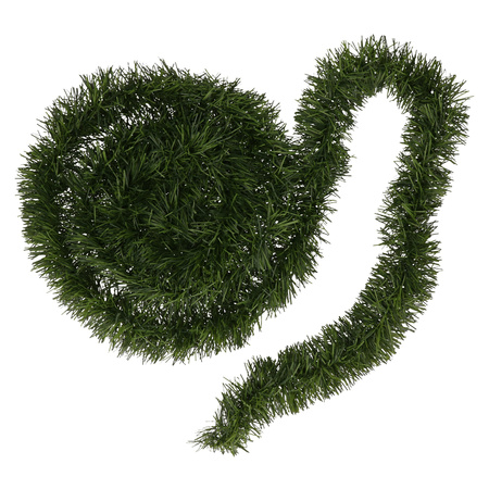 8x Green pine Christmas tree foil garlandes 270 cm decorations
