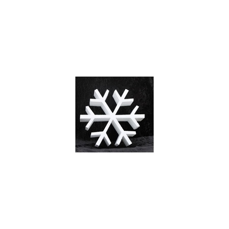 8x Styrofoam snowflake shape 20 cm