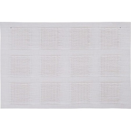 8x Placemats wit geweven/gevlochten 45 x 30 cm