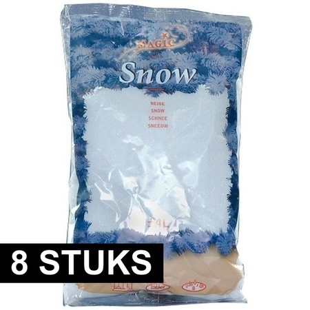 8x Bags of 4 ltr fake snowflakes