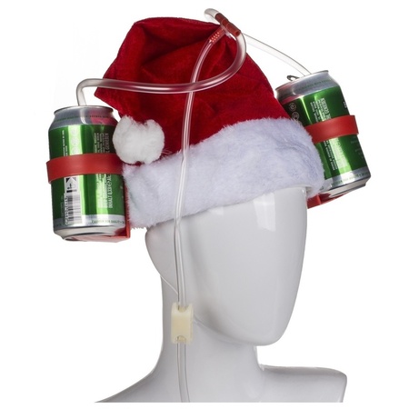 Beerhelmet Christmashat/Santahat for adults