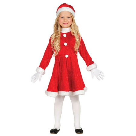 Budget Christmas dress with hat costume for girls