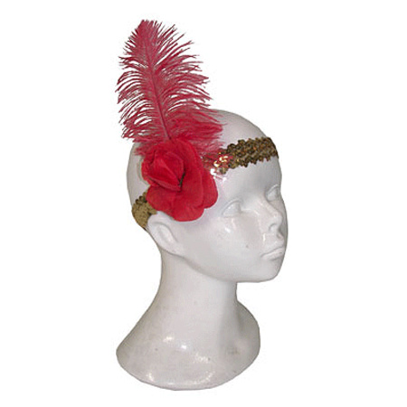 Charleston headband with feather