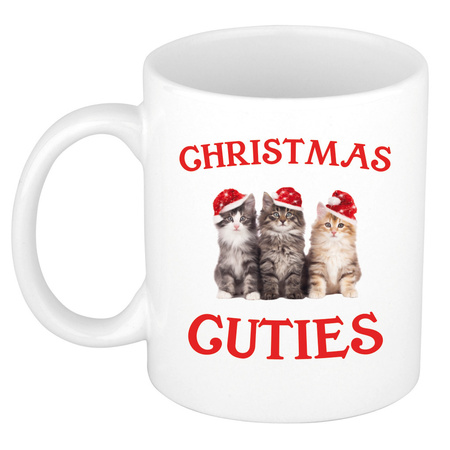 Christmas cuties gift Christmas mug with kittens Christmas present 300 ml