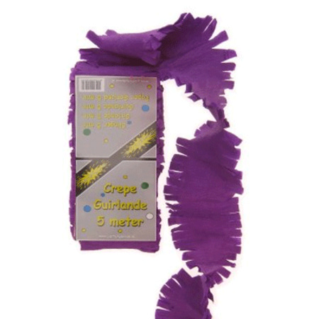 Crepe papier slingers in het paars