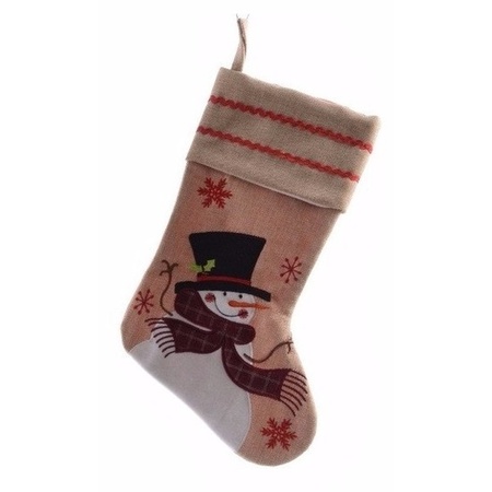 Christmas stocking Snowman 45 cm
