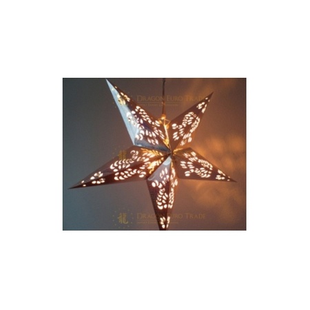 Christmas star decoration silver 60 cm