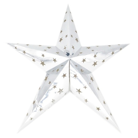 Christmas star decoration silver 60 cm