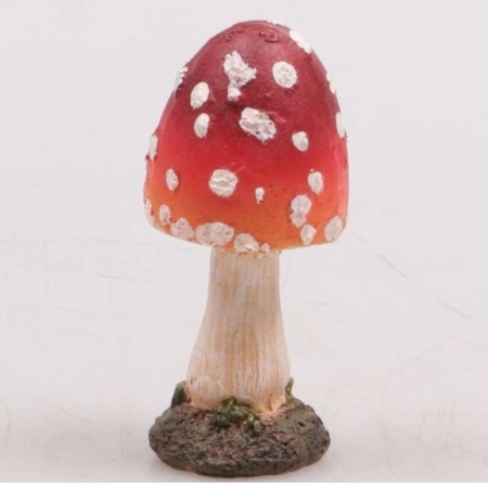 Decorative mushroom 8 cm polyresin