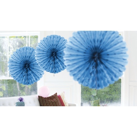 Decoration fan light blue 45 cm
