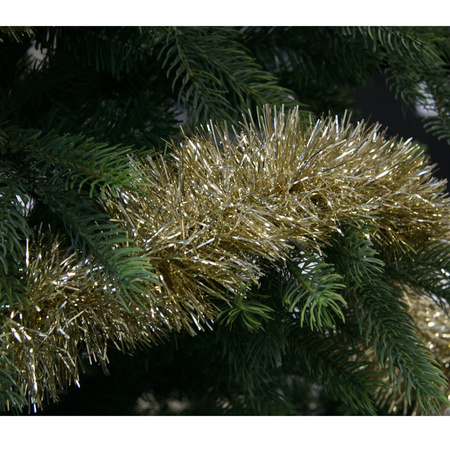 1x Gold Christmas tree foil garlandes 10 cm wide x 270 cm decorations