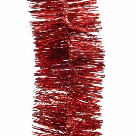 Christmas tree decorations red topper and 2x foil garlands