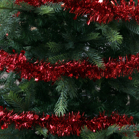 1x Christmas red stars tree foil garland 270 cm decoration