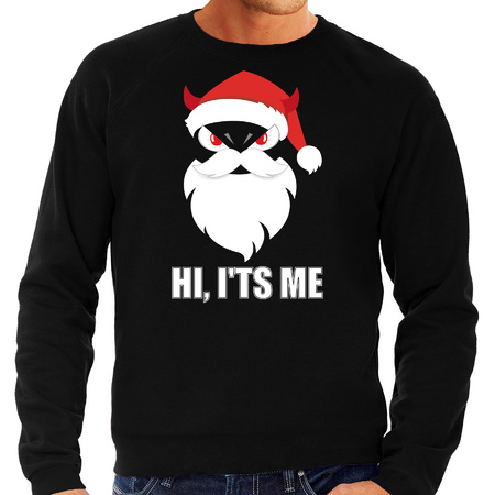 Devil Santa Christmas sweater / Christmas sweater Hi its me black for men