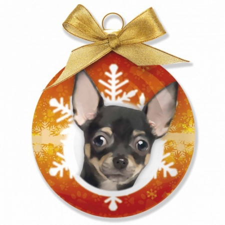 Dieren kerstballen Chihuahua hondje 8 cm