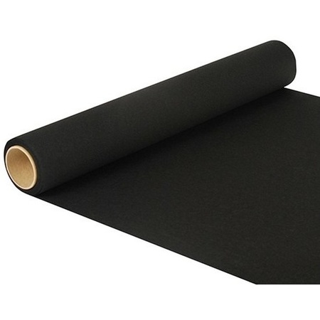 Black table runner 480 x 40 cm - paper