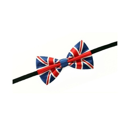 Engeland verkleed vlinderstrikje 12 cm voor dames/heren