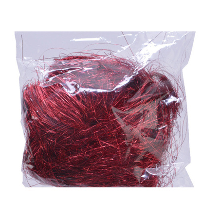 Engelenhaar - rood - 20 gram - synthetisch - kerstboom versiering lamettahaar