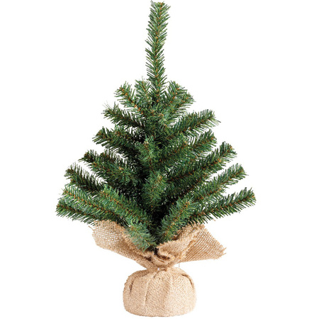 Artificial Christmas tree green 45 cm with warm white lights