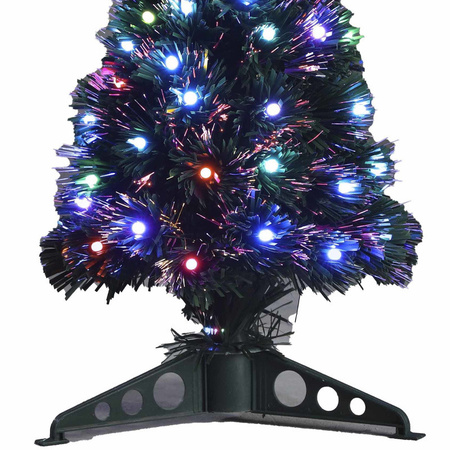 Fiber optic kerstboom/kunst kerstboom met gekleurde lampjes 45 cm