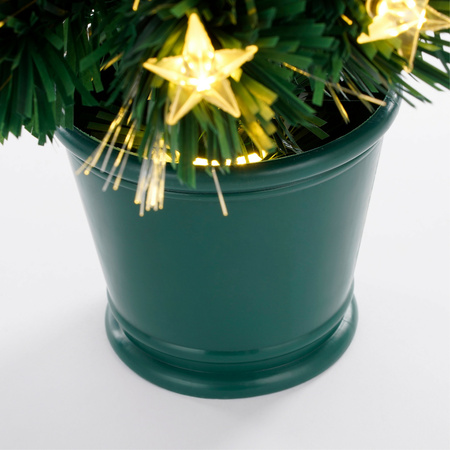 Fiber Optic kerstboom/kunstboom - met sterren verlichting - 60 cm