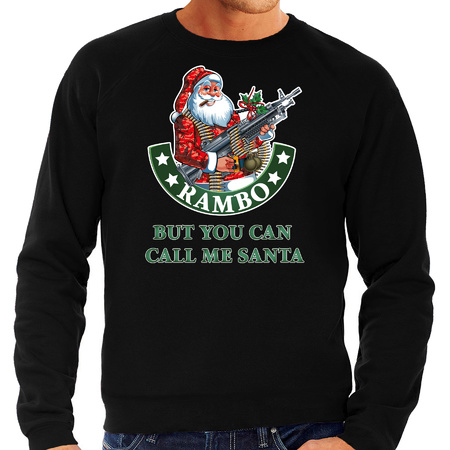 Christmas sweater Rambo but you can call me Santa black for men