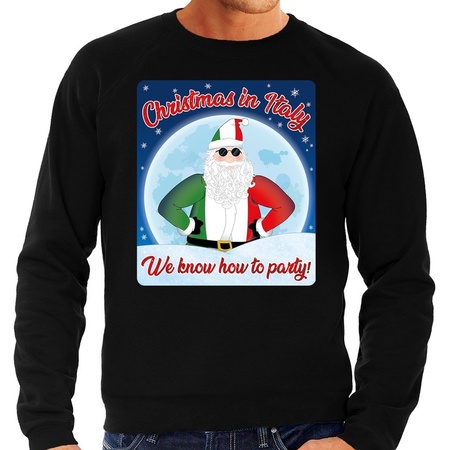 Christmas sweater christmas in Italy black for men