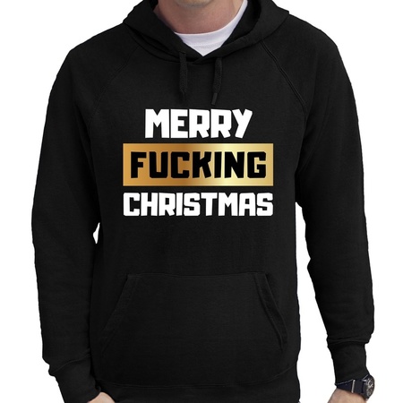 Christmas hoodie merry fucking christmas black for men