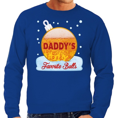 Christmas t-sweater Daddy his favorite balls blue for men