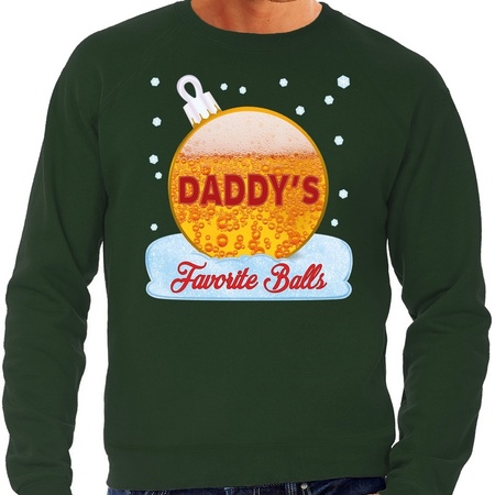 Christmas t-sweater Daddy his favorite balls green for men