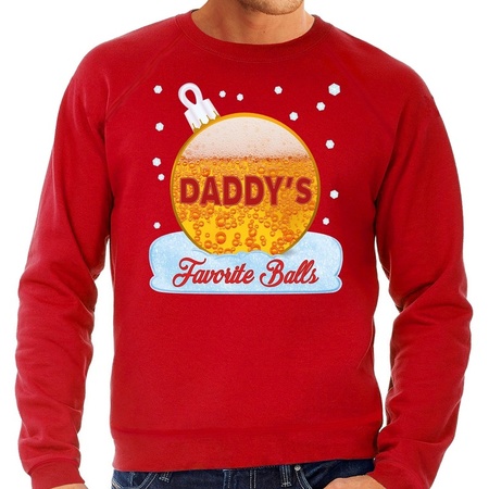 Christmas t-sweater Daddy his favorite balls red for men