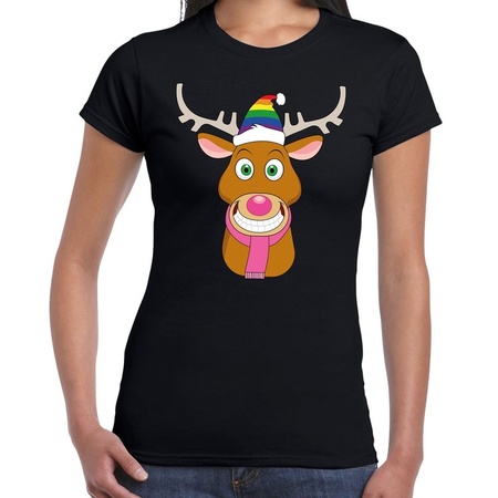 Christmas t-shirt Gay Rudolph black for women