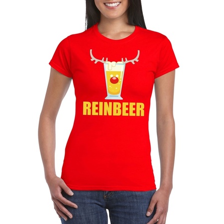 Christmas shirt Reinbeer red for women