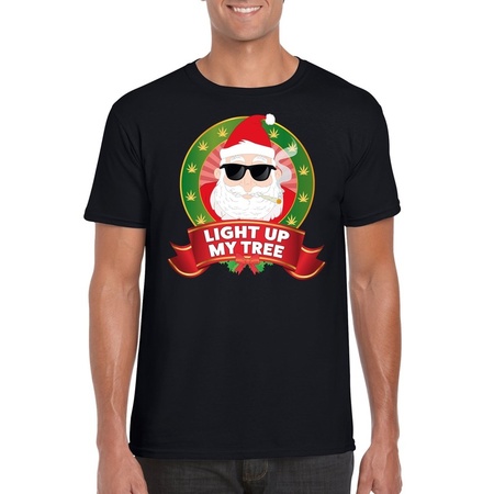 Ugly Christmas t-shirt stoned Santa men