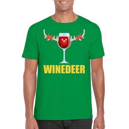 Christmas shirt Winedeer green for men