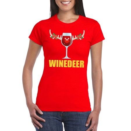 Christmas shirt Winedeer red for women