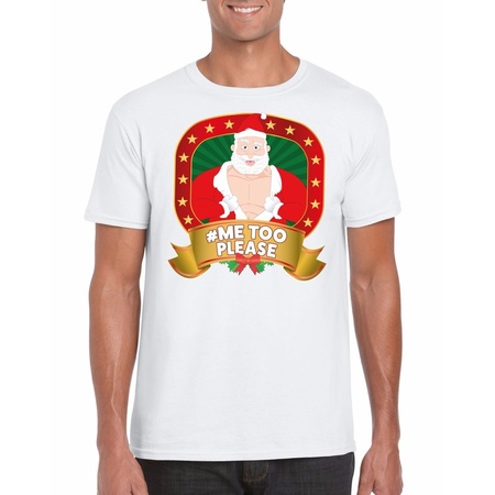 Ugly Christmas t-shirt white Hashtag Me Too Please
