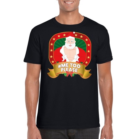 Ugly Christmas t-shirt black Hashtag Me Too Please